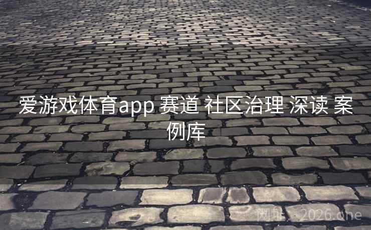 爱游戏体育app 赛道 社区治理 深读 案例库 爱游戏体育app 赛道 社区治理 深读 案例库