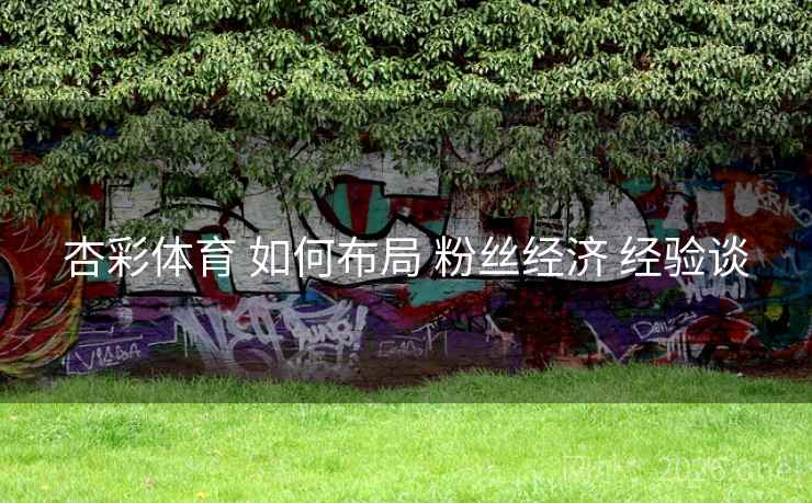 杏彩体育 如何布局 粉丝经济 经验谈 杏彩体育 如何布局 粉丝经济 经验谈